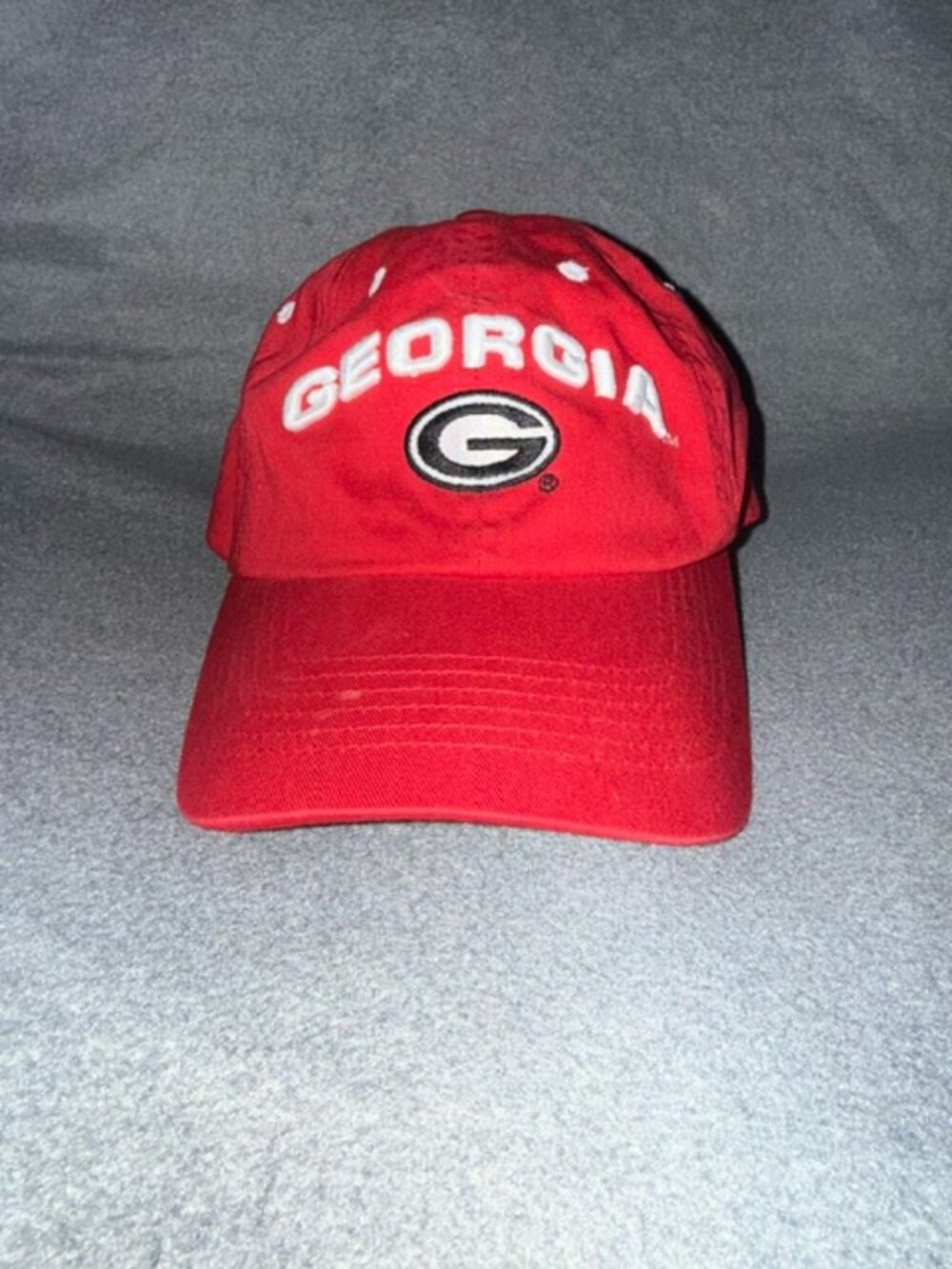 Georgia Bulldogs Hat Red Adjustable Baseball Cap Adult Cotton